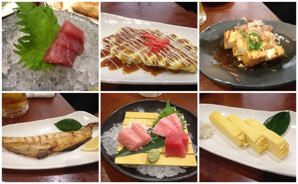 Our feast of food in Osaka restaurant 