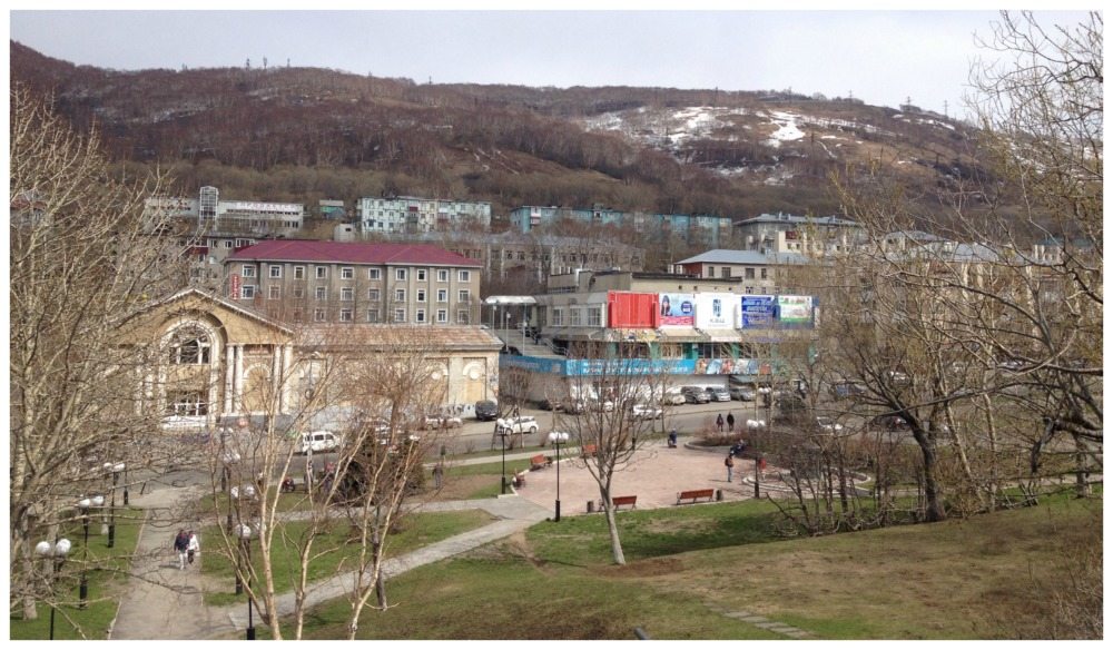 A view from a small hill back into Petropovlovsk town