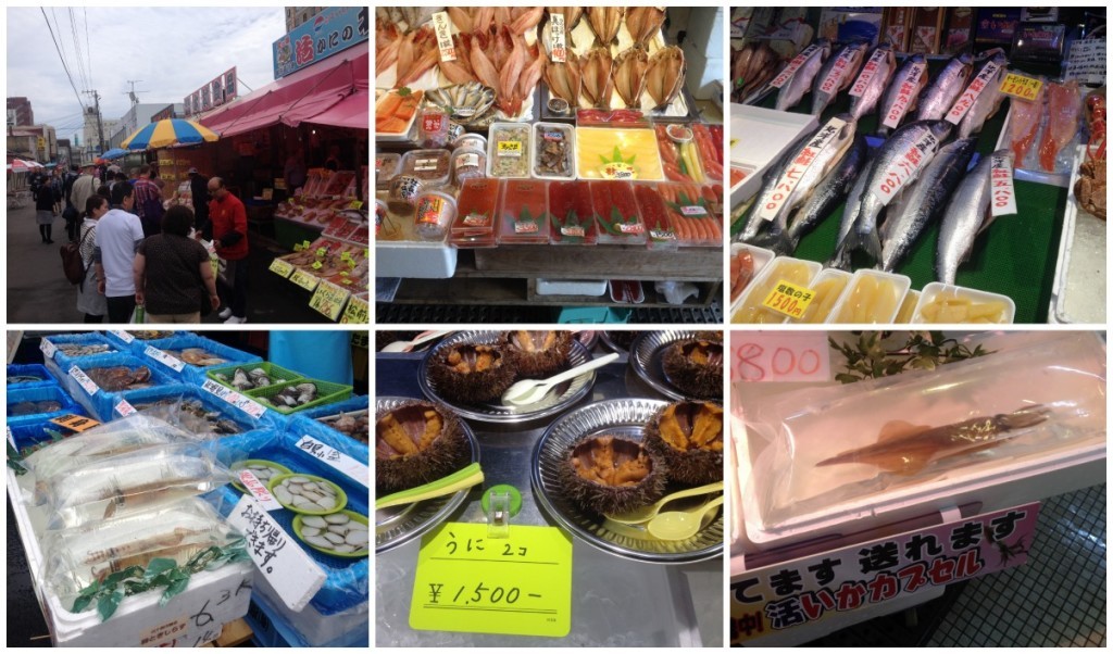 Images from the market in Hakodate 