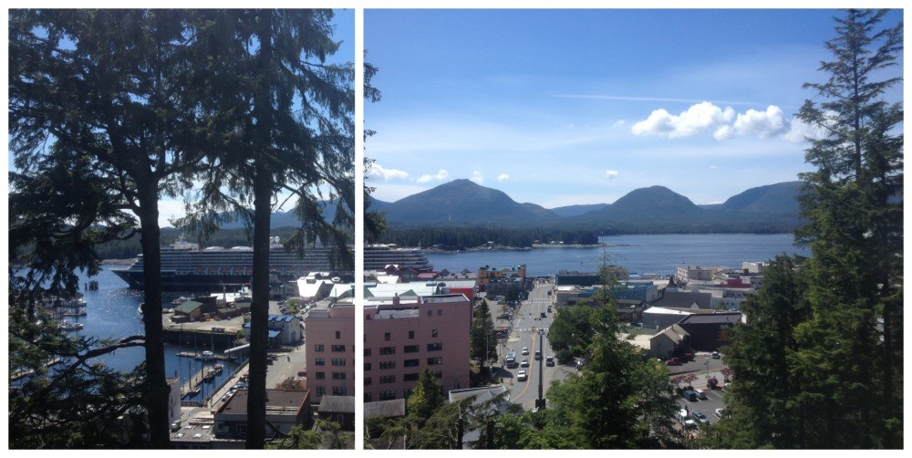 The view from the top of the hill in Ketchikan