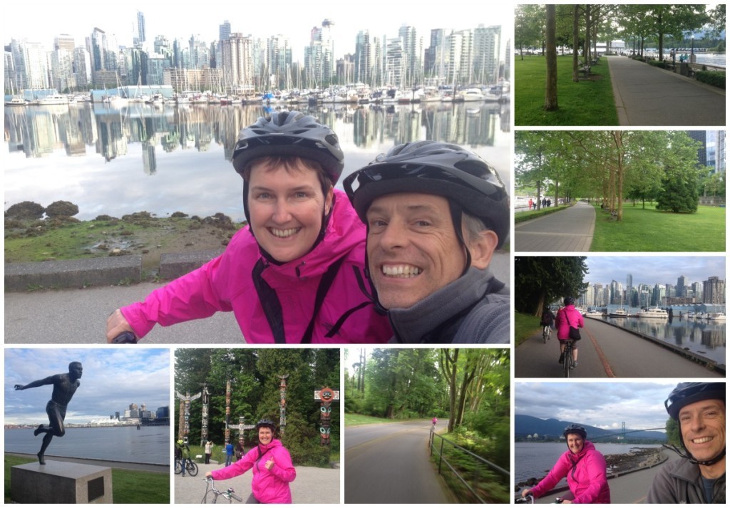 Bike ride around Stanley Park in Vancouver 