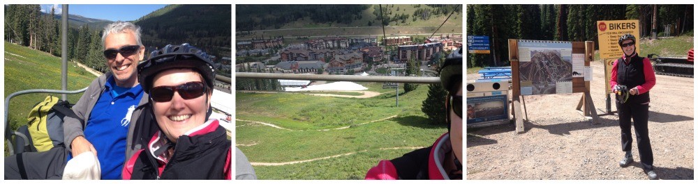 On the chair lift to the top of Copper Mountain