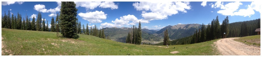 Panorama view from the top of Copper Mountain