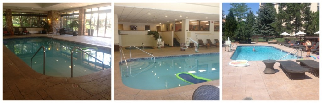 There is an indoor and outdoor pool 