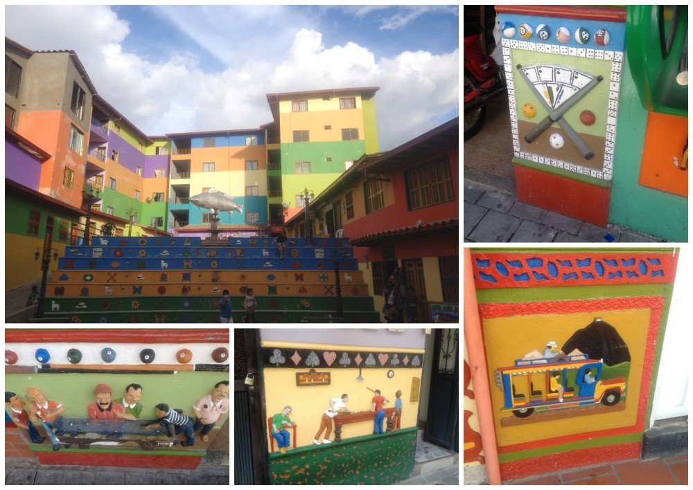 Colourful buildings in Guatape 