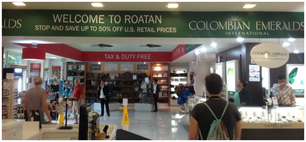 Duty free shops are the first you walk through 