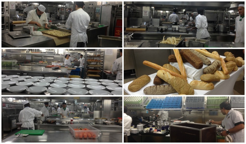 Galley action on Celebrity Infinity 