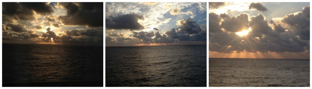 Sunrise at sea 