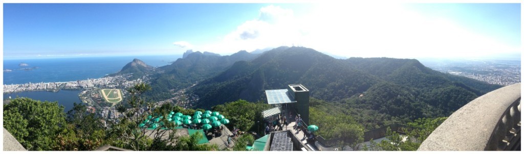 Panorama from Christ statue over cafe & lift