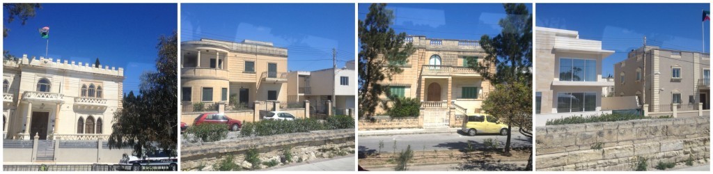 Different buildings in Malta