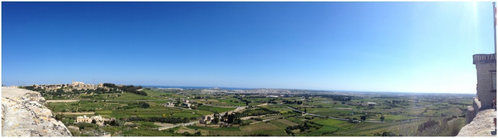 Panorama from Mdina in Malta