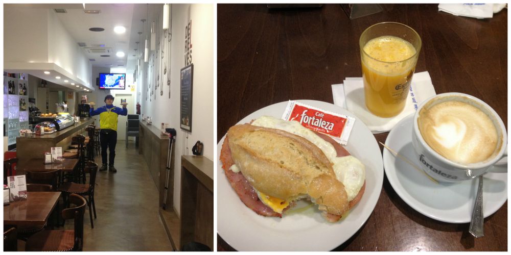 3 Euro breakfast in Logroño on the Camino