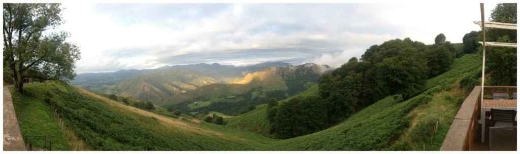 The view from Orisson Auberge on the Camino 2015