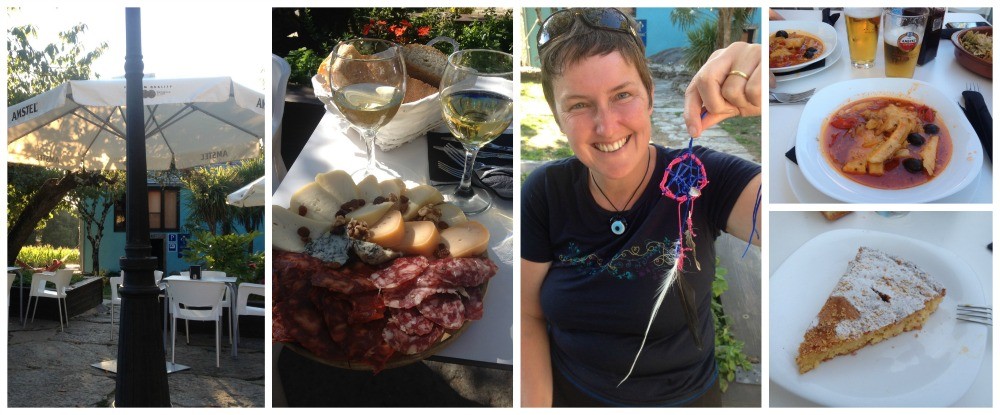 We enjoyed wine, salami and cheese in the sun, Moni making a dreamcatcher & I watched Liverpool