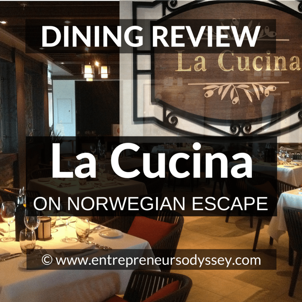 Dining review of La Cucina on Norwegian Escape