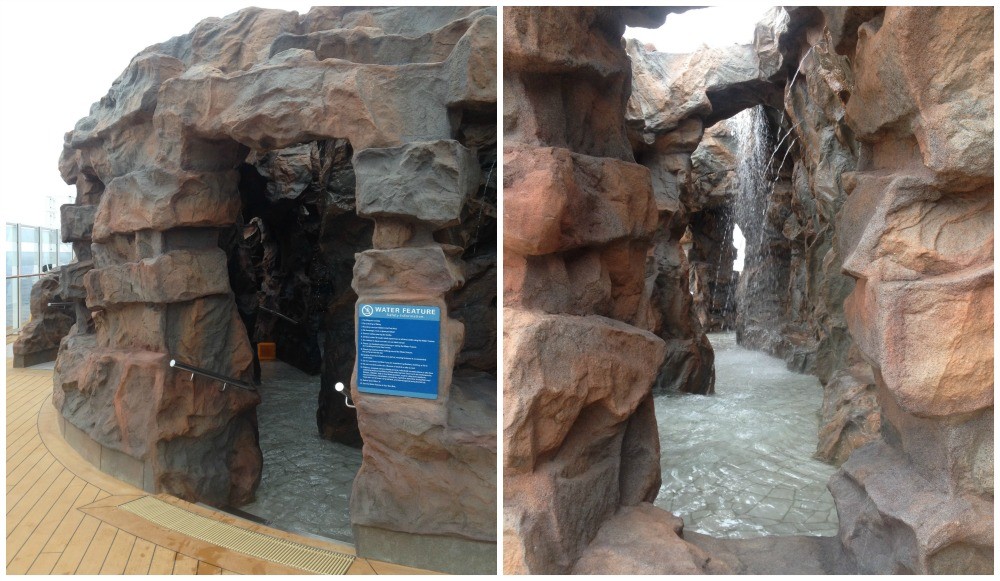 The Grotto water feature at Spice H2O on Escape