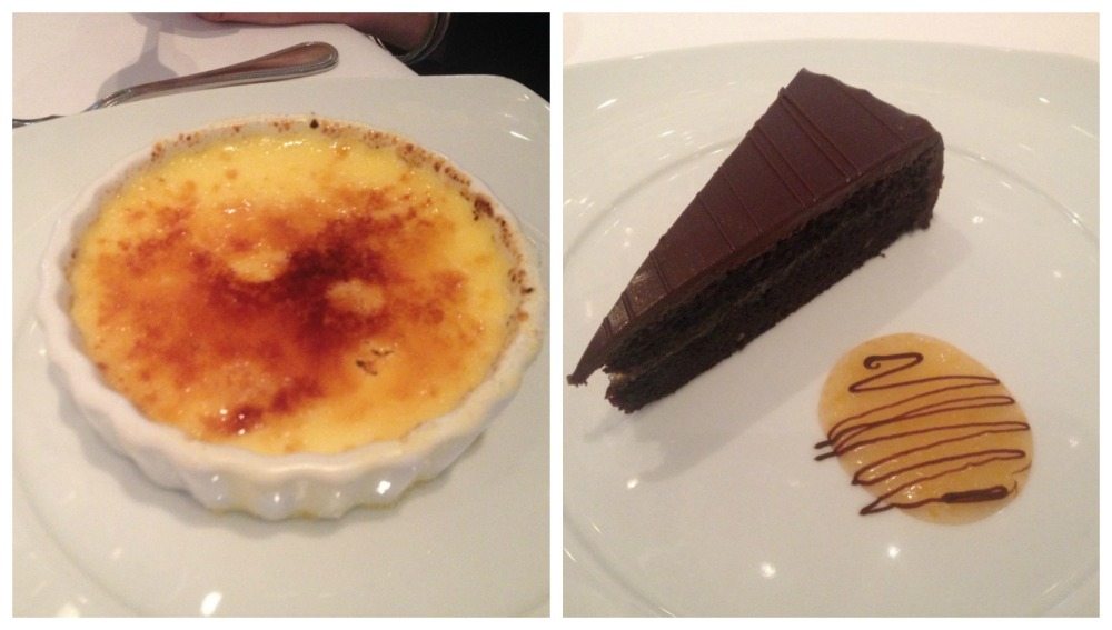 Desserts in the Main dining room