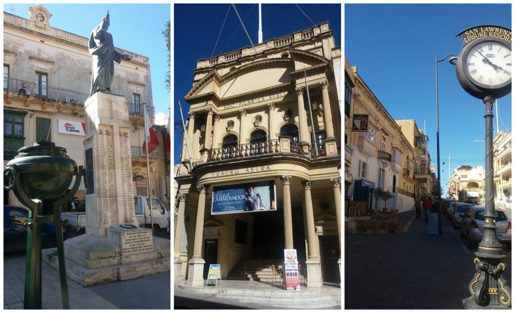 Victoria on Gozo, main square, teatro Astra, main street