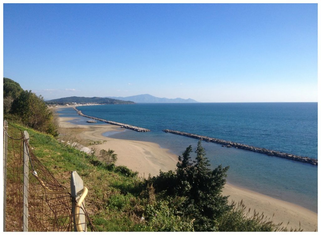 The coastline from Formia