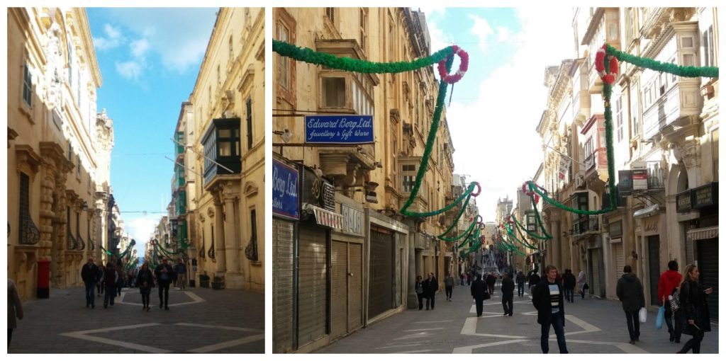 Valletta festival street decorations