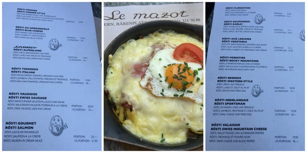 Le Mazot restaurant on the Bärenplatz Bern