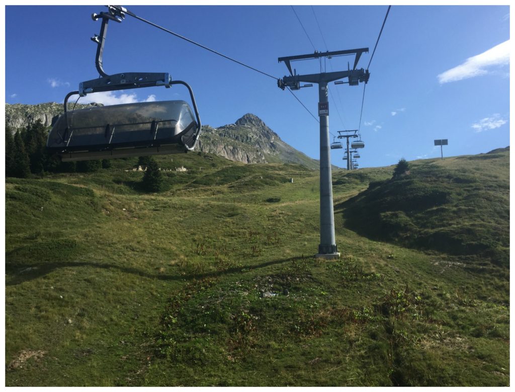 The 6 seater chair lift going to Shönbiel