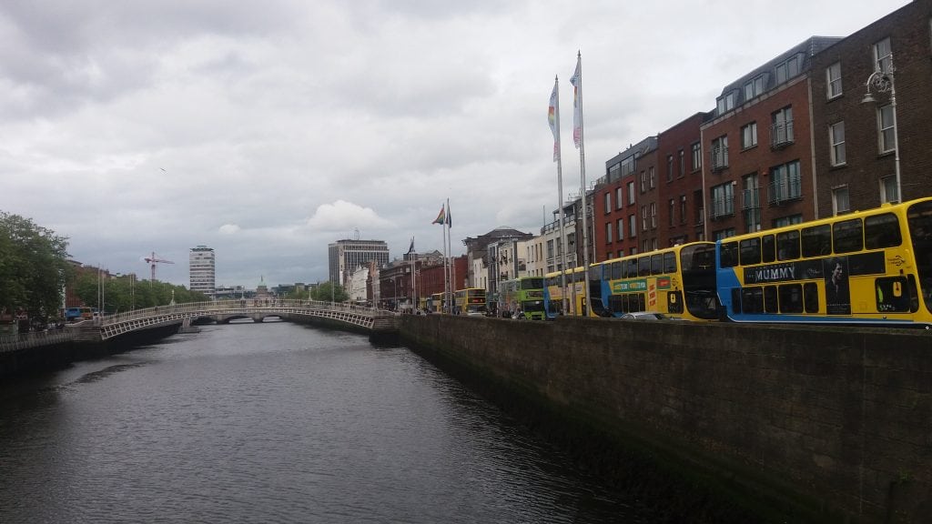 Dublin bridges over the river Liffey