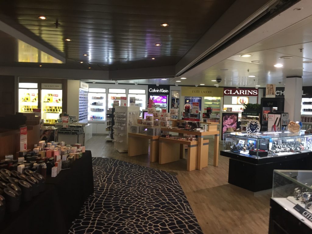Duty-free shops on P&O Pacific Eden